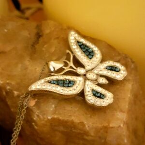 Sterling Silver  Stunning Butterfly Pendant